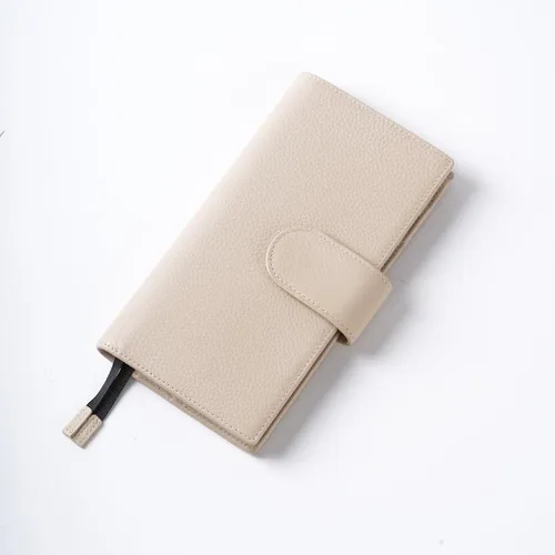 Miniatura 12 de Funda de planificador B6 con cremallera y gran bolsillo trasero, cuero con estampado de cocodrilo (Croc Steelblue)