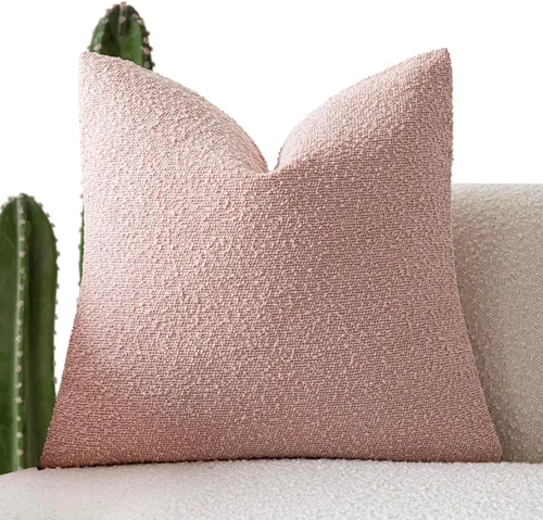 Miniatura 65 de Foindtower Fundas de almohada decorativas con textura de boucle, fundas de almohada sólidas, neutrales, suaves y acogedoras para silla, sofá