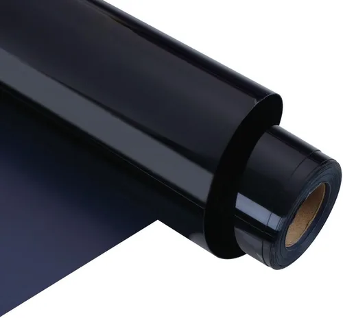 Miniatura 10 de RENLITONG Rollos de vinilo de transferencia de calor negro con purpurina, vinilo HTV de 12 pulgadas x 8 pies para camisas, vinilo para planchar