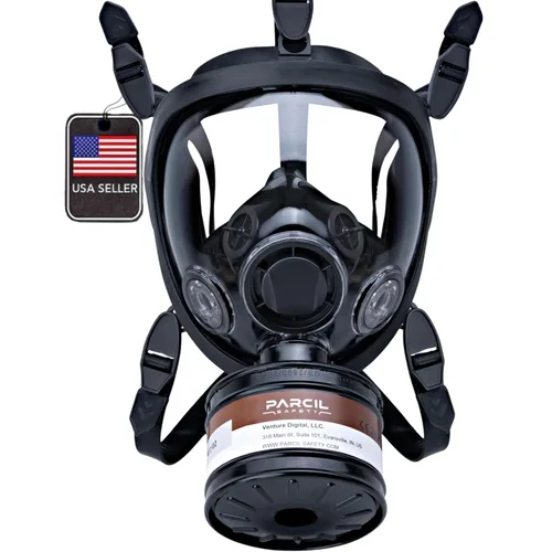 Máscara Respirador de Cara Completa ST-100X de Grado Militar con Filtración de Aire Avanzada - Para Protección Contra Químicos, Humo y Partículas en