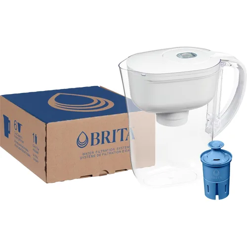 Miniatura 11 de Brita Jarra de agua, filtro Metro Elite, elimina el 99% del plomo, incluye 1 filtro, capacidad para 6 tazas, color blanco