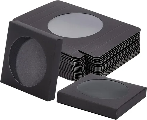 Miniatura 41 de BENECREAT Paquete de 30 cajas rectangulares de papel kraft marrón de 3.3 x 2.3 x 1 pulgadas con ventana transparente para regalos de boda, fiesta