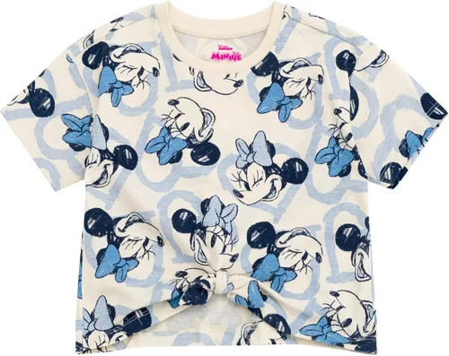 Miniatura 83 de Disney Minnie Mouse - Conjunto de camiseta floral arcoíris y pantalones cortos de cambray, tallas de bebé a niño grande (12 meses - 14-16)