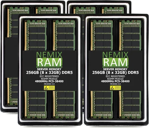 Miniatura 11 de Memoria NEMIX RAM de servidor RDIMM NEMIX RAM de 32 GB 1X32 GB DDR5 4800 MHz PC5-38400 1Rx4 1.1V CL40 288-PIN ECC