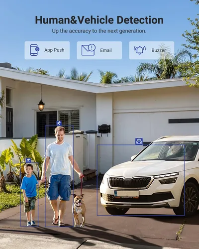 Miniatura 4 de ANNKE DVR AI 4K de 8 canales con detección de humanos/vehículos, grabadora de video digital de seguridad H.265+ 5 en 1 funciona con Alexa, soporta