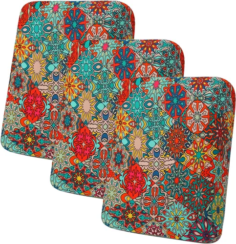 Miniatura 154 de hyha Fundas de cojín estampadas para sofá al aire libre, fundas florales lavables para muebles de patio, exteriores, funda de repuesto para asiento