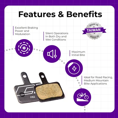 Miniatura 2 de Bike Disc Brake Pads Compatible with/Replacement for Shimano Deore LX Alivio Altus Surron Tektro Orion Gemini TRP Hylex HYRD Spyre Spyke Dash - for