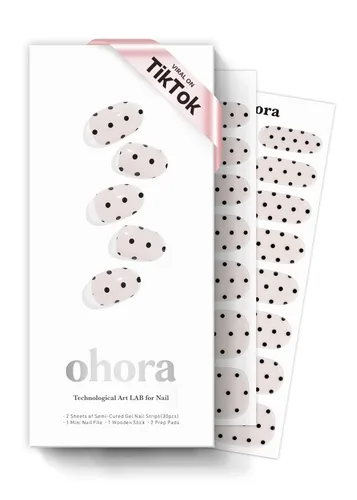 Miniatura 13 de ohora Tiras de uñas de gel semicuradas (N Snatched), azul, estampadas, funcionan con cualquier lámpara UV/LED, calidad de salón, larga duración, N