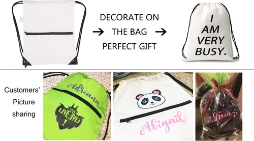 Miniatura 6 de HOLYLUCK - Mochila, bolsa deportiva con cordón ajustable para gimnasio