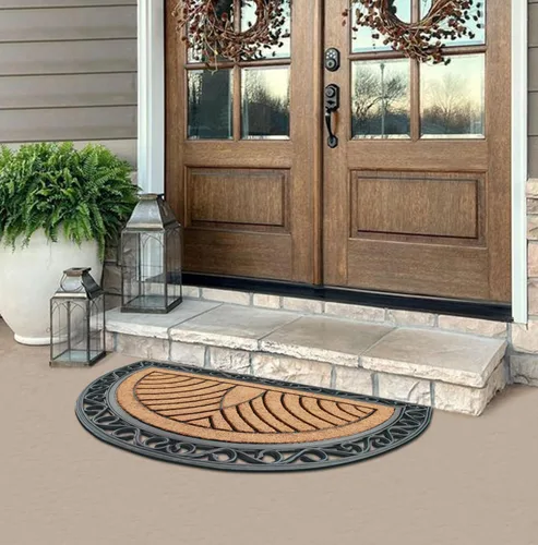 Miniatura 7 de A1HC Tapete para Puerta de Fibra de Coco Natural y Caucho, 30"x48" – Grueso, Duradero, Resistente, Anti-Desprendimiento, Resistente a