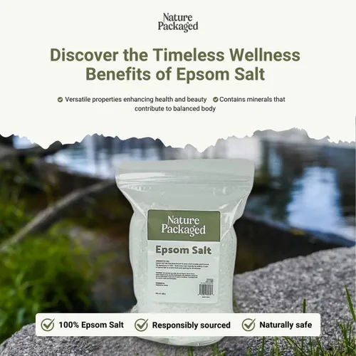 Miniatura 3 de Sal de Epsom (48 onzas) – Directa desde la orilla del mar muerto – Sal orgánica como exfoliantes corporales, sal de baño y baño de pies, 2 paquetes