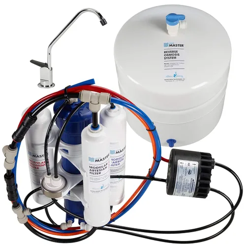 Miniatura 2 de Home Master TMAFC-ERP - Sistema de filtro de agua de ósmosis inversa artesiano de contacto completo y camiseta reductora de diámetro exterior John
