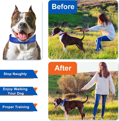 Miniatura 2 de Collar de Punta para Perro Supet, Collar de Estrangulamiento para Perro Collar de Pellizco Ajustable para Perros Pequeños, Medianos y Grandes