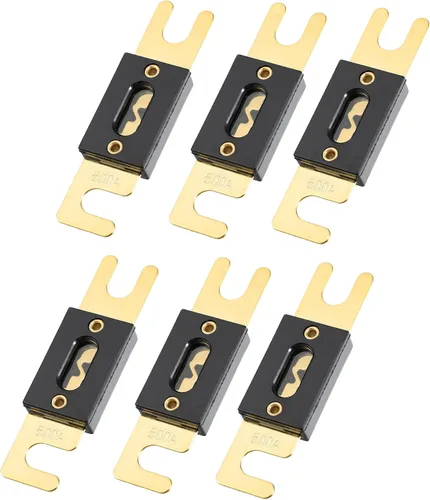 Miniatura 19 de X AUTOHAUX 6 unids 275A oro tono plateado ANL fusible universal para inversores coche vehículo camión audio