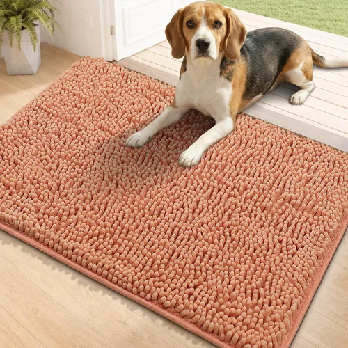 Miniatura 52 de Bcoimo Tapete súper absorbente para puerta de perro, 30 x 20 pulgadas, tapete antideslizante para patas fangosas, alfombras para mascotas para patas