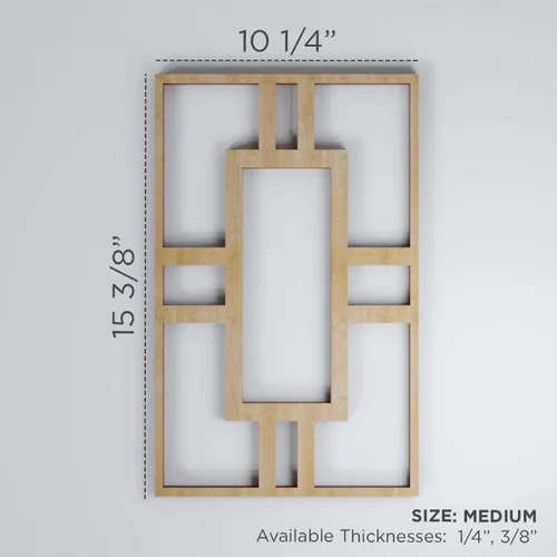 Miniatura 2 de 10 1/4"W X 15 3/8"H Medium Hastings Decorativos Paneles De Pared De Madera De Calado, Roble Rojo