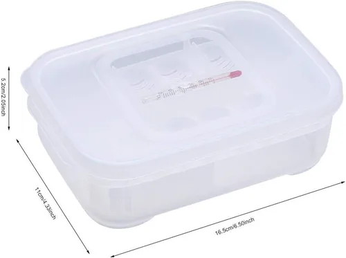 Miniatura 2 de Caja de cría de reptiles, incubadoras de huevos de reptiles de plástico con tapa transparente para eclosionar, lagartos, melena de león, reptiles