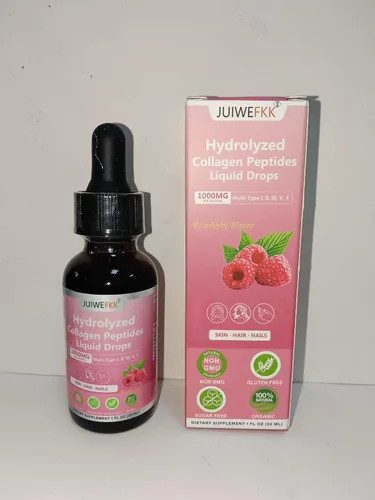 Complejo de colágeno hidrolizado orgánico con biotina, vitamina C y ácido hialurónico, colágeno líquido tipo I, II, III, IV, V para el cabello, la