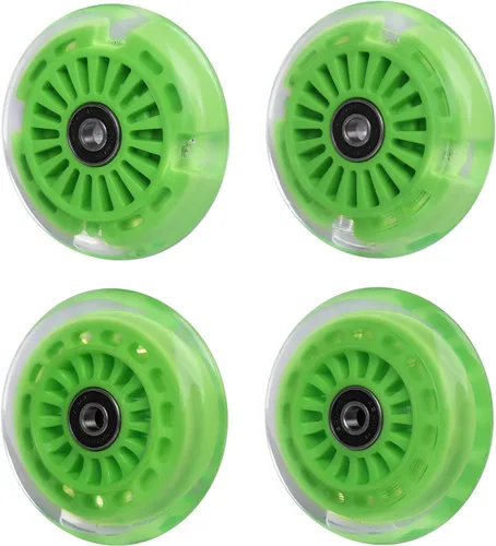 Miniatura 10 de Juego de ruedas de poliuretano de repuesto para coche oscilante (frontal, 2 piezas con luz), paquete de ruedas para coche columpio