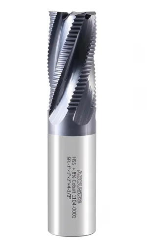 Accusize Industrial Tools Diente fino M42 8% cobalto Tialn desbaste molino de extremo, 1 '' de diámetro, 1 '' diámetro del vástago, 2 '' longitud
