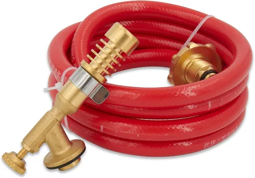 Miniatura 2 de Antorcha de Propano de Latón Con Manguera Y Conector QCC1 Para Válvula OPD de Gas Propano