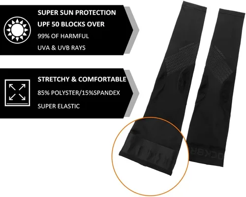 Miniatura 22 de ROCKBROS Mangas de protección solar para brazos, enfriamiento, correr, golf, pesca, ciclismo, mangas para brazos