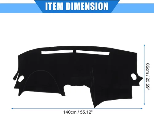 Miniatura 6 de Funda protectora de poliéster para salpicadero de automóvil compatible con Nissan Altima 2007-2012, protector de poliéster negro para consola