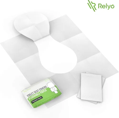 Miniatura 8 de Funda de asiento de inodoro de papel desechable (paquete de 50) – XL para adultos y niños, suministros de viaje 100% biodegradables, esenciales