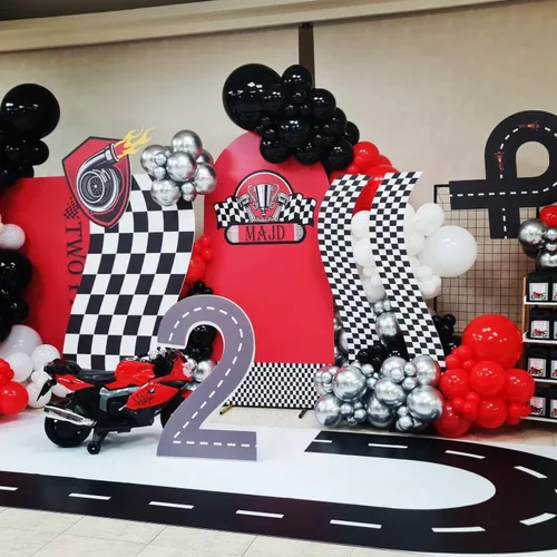 Miniatura 4 de Kit de arco de globos rojos, negros y blancos, 201 piezas de guirnalda de globos de látex con estrella explosiva roja, negra, blanca y plateada