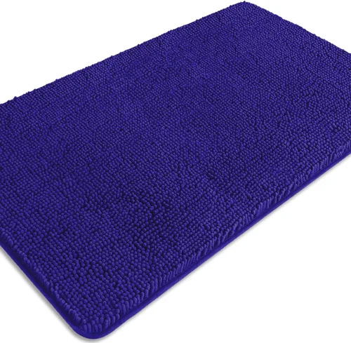 Miniatura 534 de Alfombra de baño pequeña de 12 x 18 pulgadas, lavable y absorbente, antideslizante, alfombra de baño de felpilla gruesa y suave para baño, ducha