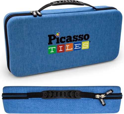 Miniatura 4 de PicassoTiles Paquete de 70 pistas de carreras de mármol + estuche de transporte: juego educativo STEAM para niños, incluye organizador