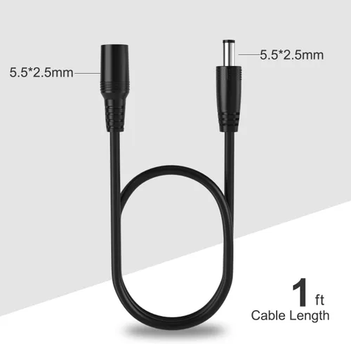 Miniatura 2 de Cable de extensión de alimentación CC corto de 0.098 pulgadas x 0.197 pulgadas, cable de extensión de 12 V, cable de cámara de seguridad macho a