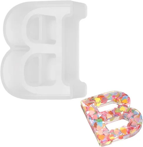 Miniatura 9 de MECCANIXITY Moldes de resina de 2.5 pulgadas, letras del alfabeto mayúscula Z 3D, moldes de silicona para hacer velas, manualidades, letreros