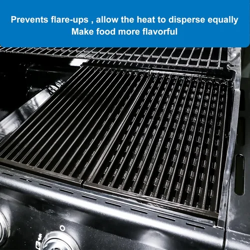 Miniatura 2 de Uniflasy Rejillas de cocina esmaltadas de porcelana y quemador de placa de calor para CharBroil Performance Tru Infrared 3 Burner 463370719