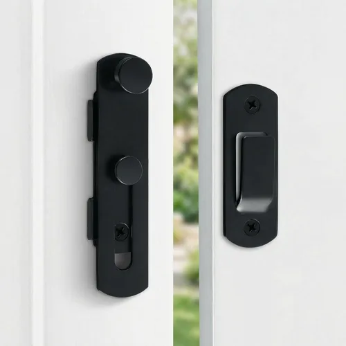 Miniatura 2 de DOUBLE 2 C Cerradura de puerta de granero, herrajes para cerradura de puerta deslizante, cierres de puerta de acero al carbono para gabinete