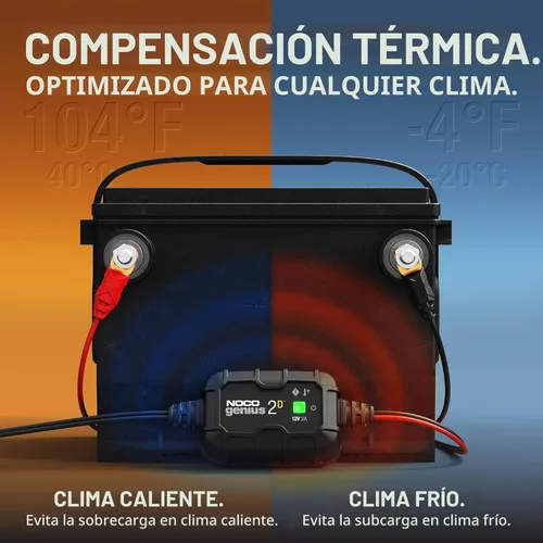 Miniatura 4 de NOCO GENIUS2D: Cargador de batería a bordo inteligente de 2A 12V - Mantenedor automático de montaje directo, cargador por goteo y desulfatador