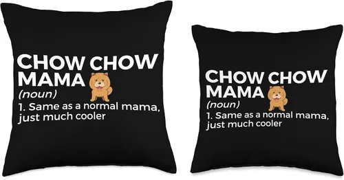Miniatura 3 de Chow Chow Lover Apparel Mama Definition Funny Chow Dog Mom Throw Pillow, 16x16, Multicolor