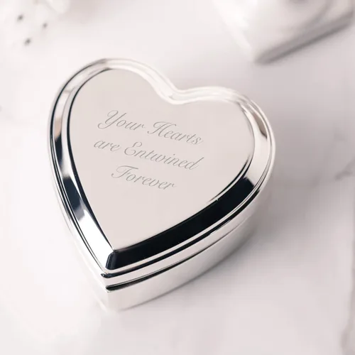 Miniatura 13 de Cherished Moments Caja de recuerdo de joyería de corazón personalizada con cruz grabada personalizada y nombre para regalo de bautizo de bebé