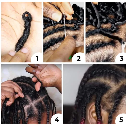 Miniatura 9 de Paquete de 8 paquetes de cabello trenzado sintético pretrenzado de 14 pulgadas para mujeres negras y niños, color gris degradado a rubio TGris/27/613