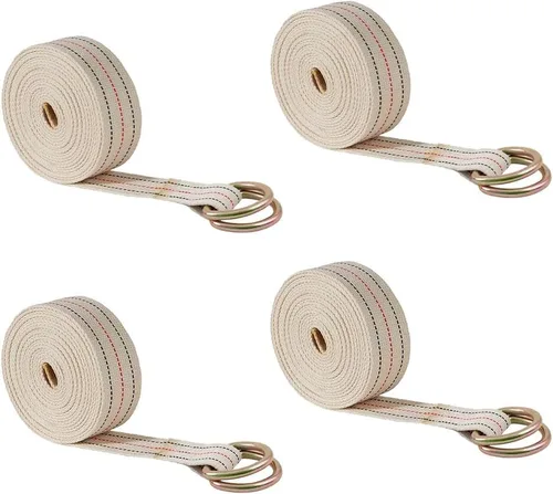 Miniatura 12 de Mytee Products Paquete de 2 correas móviles de piano de 2 pulgadas x 15 pies con hebilla de rodillo, hecha de correas de algodón