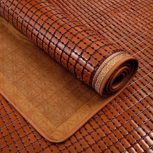 Miniatura 2 de Colchoneta de verano para dormir, colchón de bambú refrescante, tapete de bambú carbonizado Mahjong, almohadilla de enfriamiento plegable de doble