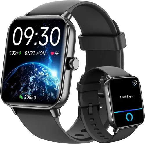 Smart Watches for Men Women, 1.8" Screen Activity Tracker, Heart Rate/Sleep/SpO2 Monitor, Make/Answer Calls, IP68 Waterproof Smartwatch for iPhone &