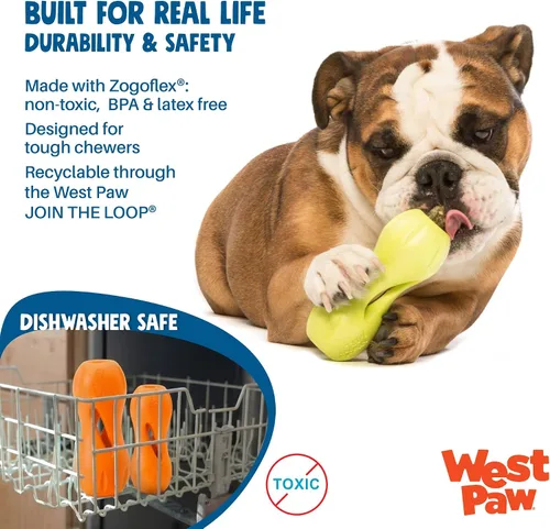 Miniatura 3 de West Paw Design, Juguete para perro Qwizl Aqua Pequeño