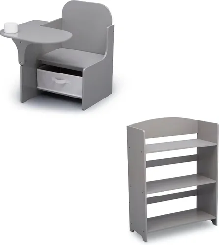 Miniatura 10 de Delta Children MySize - Escritorio con silla con compartimento de almacenamiento + caja de juguetes MySize Deluxe, chocolate oscuro (paquete)
