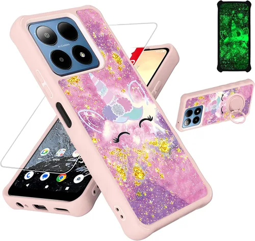 Miniatura 79 de jioeuinly JSF-DJS - Funda compatible con Nothing Phone 2a con protector de pantalla de vidrio templado, policarbonato duro + silicona suave, soporte
