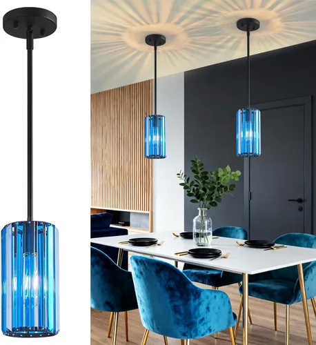 Miniatura 23 de Iluminación colgante dorada moderna mini candelabros de cristal, lámpara colgante ajustable para cocina, isla, comedor, pasillo, dormitorio
