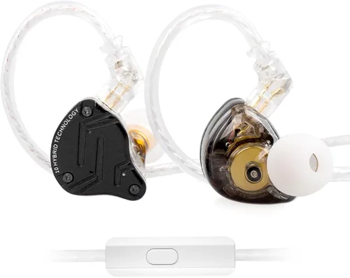 KZ ZS10 Pro X - Auriculares para juegos, monitor intrauditivo KZ, monitor de oído mejorado 4BA 1DD con cable, auriculares IEM multicontrolador, con