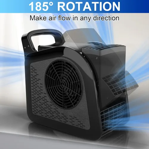 Miniatura 5 de Ventilador portátil para el hogar: ventiladores de piso de alta velocidad para refrigeración y secado, motor de aire con rotación de 185°