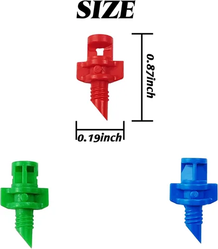 Miniatura 2 de RONYOUNG 210 piezas de polietileno de 90/180/360 grados (PE) micro pulverizador de refracción automatización de boquilla de rociador sistema