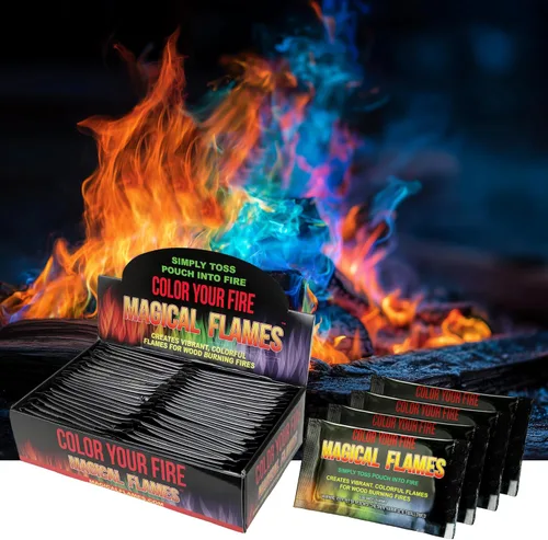 Miniatura 14 de Magical Flames Paquetes de colores de fuego (paquete de 12), fuego multicolor vibrante para hogueras, fogatas, hogueras y chimeneas, artículos